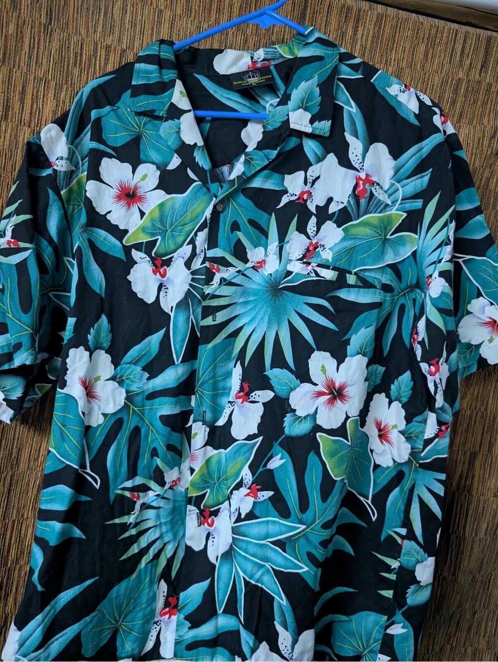 Royal Creations Hawaiian Floral Cotton Shirt Xl